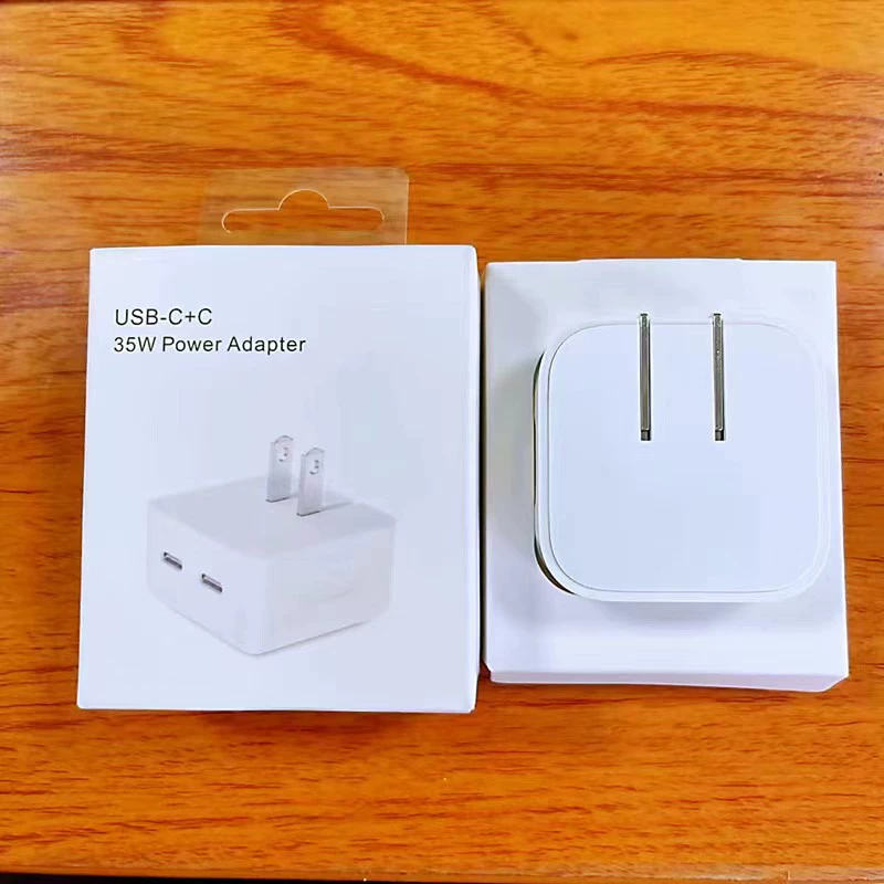 Apple фруктовая головка зарядки 13Pro двойной PD быстрая зарядка 35W двойной порт Type-c складная быстрая зарядка 20W двойной C флеш зарядка