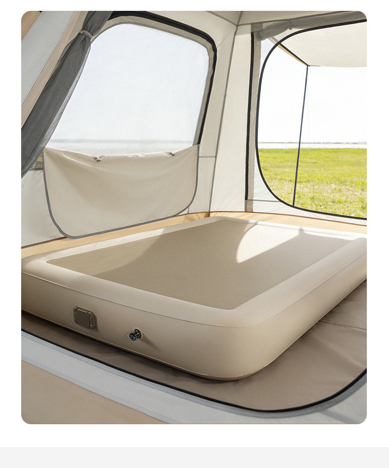 New Automatic Inflatable Cloud Bed Outdoor Brushed Fabric Inflatable Mattress Tent Camping Home Use Spring Outing Inflatable Mat