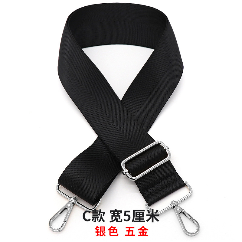 5CM herringbone black-silver buckle