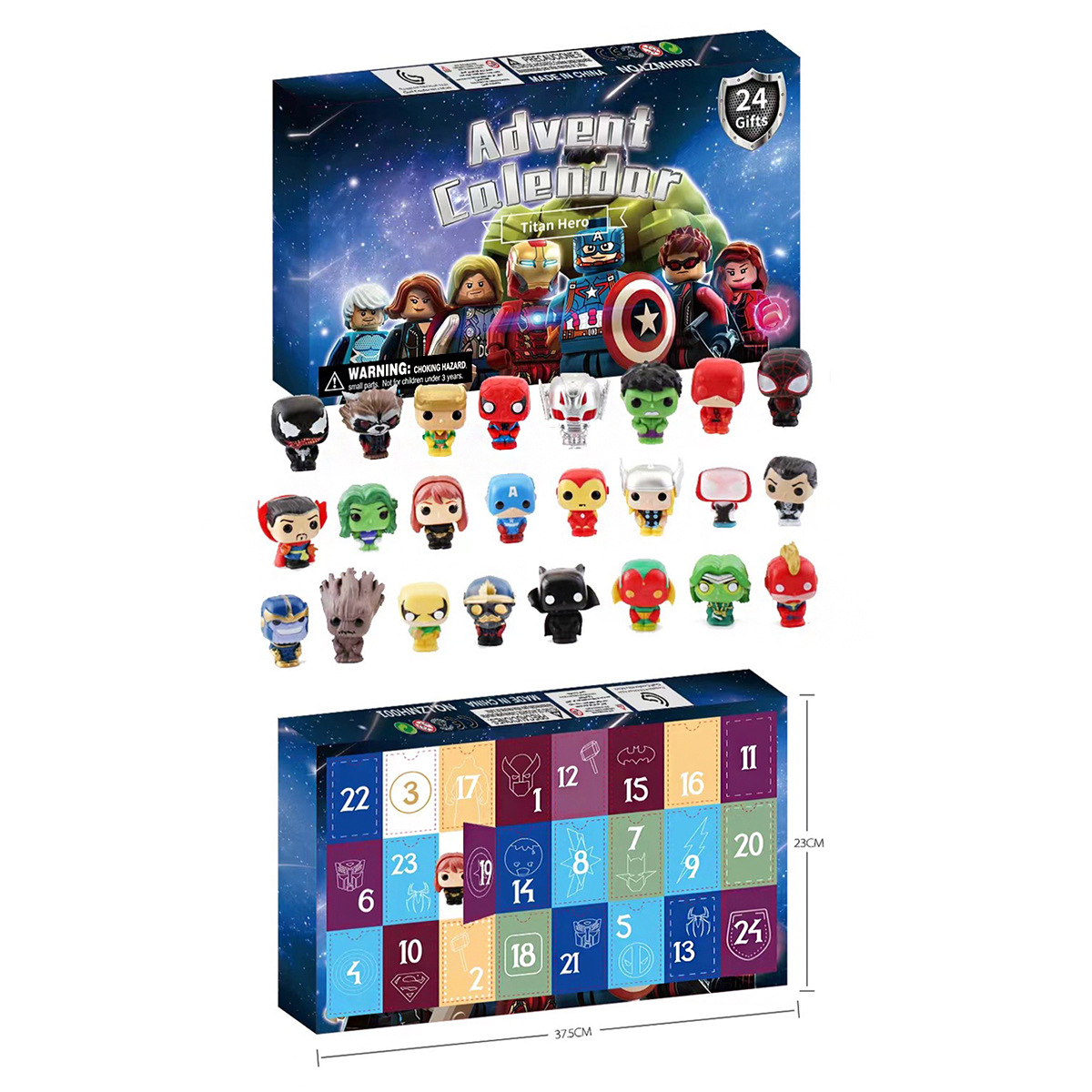 [핫셀링 90% 선택구매] 어벤져스 24피스 블라인드박스 드로우 세트 (24PCS 인형)