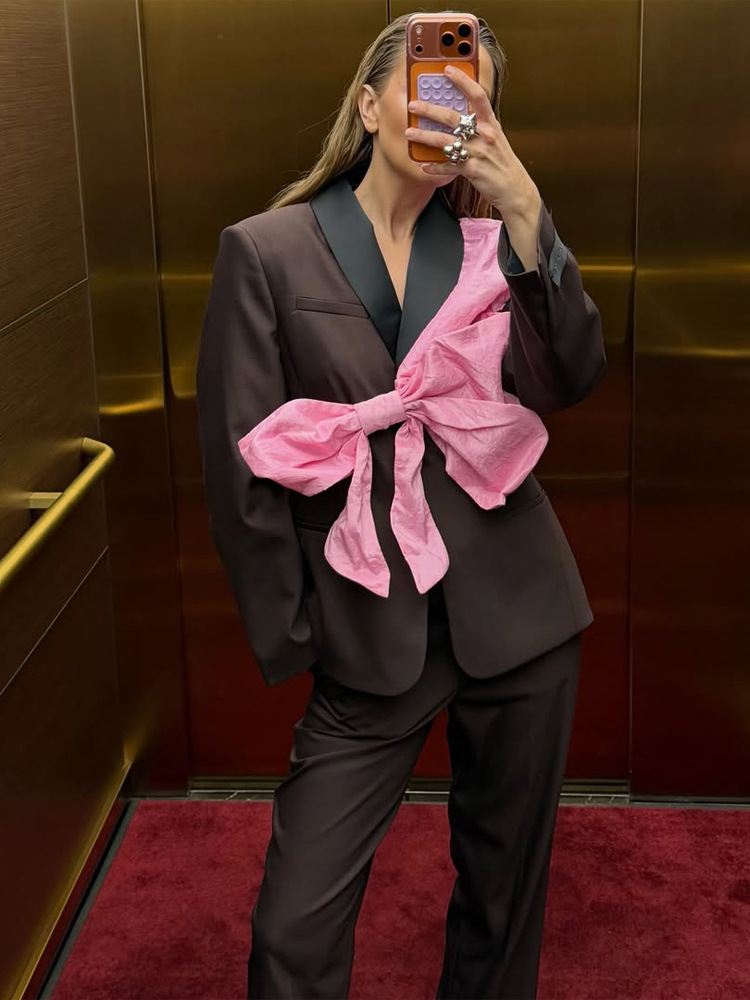 Chaqueta de Traje Casual para Mujer de Poliéster