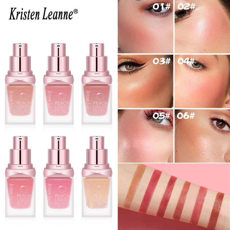 Kristen Leanne Natural Color Liquid Powder Blusher Lasting Matte Velvet Delicate Rouge_voghion.com