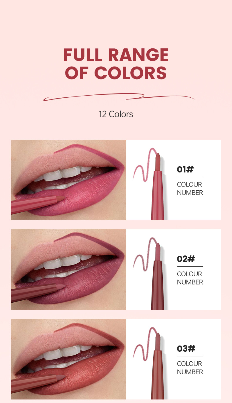 LACHAVA Matte Nude Lipliner Konturiert Die Lippen 12 Farbe Schönheit Mund Rot Lip Marker_voghion.com