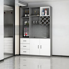 实木酒柜客厅餐边柜一体靠墙柜子简约现代展示柜储物柜高柜酒吧柜