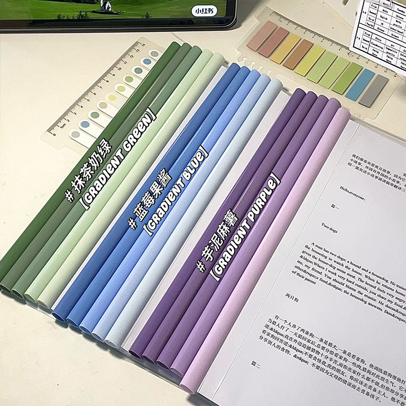 Carpeta de varilla de extracción A4 ins de alto valor de color gradiente de gota de agua de extracción de varilla de extracción de carpeta de papel de prueba de estudiante transparente grueso