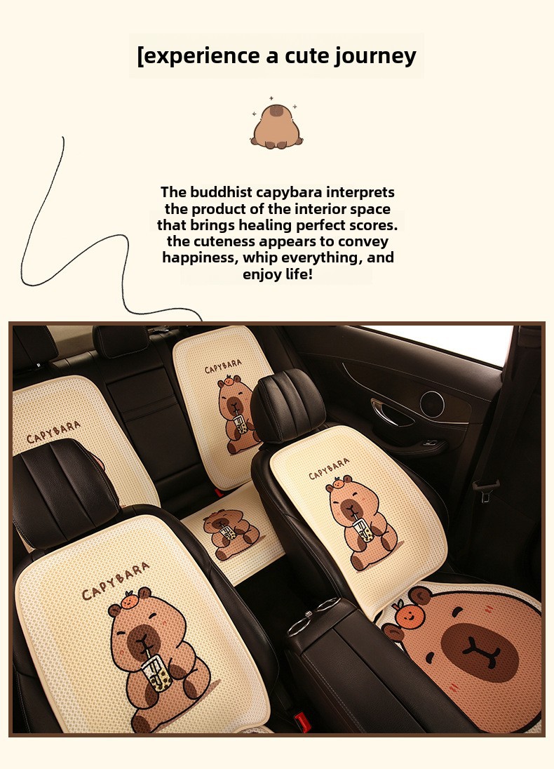 Moteriška vyriška miela animacinė „Four Seasons“ universali automobilio sėdynės pagalvėlė, tinkanti „Wuling Fruit Hongguang MINI Fruit Plus“_voghion.com