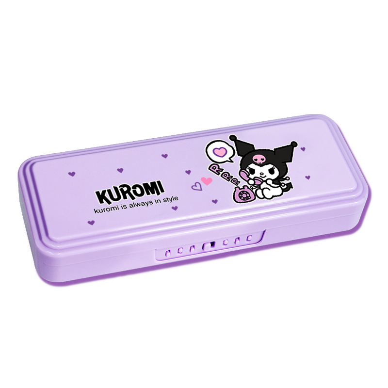 Caja de papelería multifuncional Kulomi bloqueo de contraseña Caja de lápiz de gran capacidad Sanliogou bolsas de lápiz de papelería de estudiantes