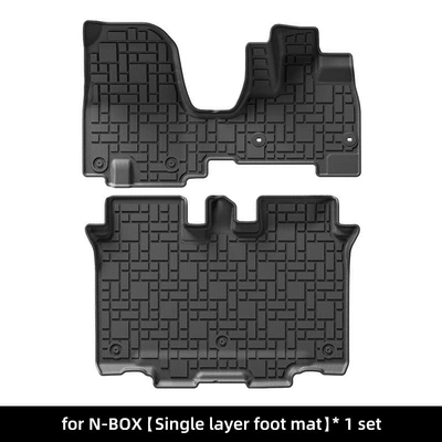 Suitable for 23 Models of Honda N-Box Jf5/F6 Right-Hand Drive Cars, Full Tpe Floor Mats, Trunk Mat, Cross-Border (Modelə uyğun ayaqaltı) - 23-honda-n-box-jf5f6-single-layer-right-hand-drive-floor-mats