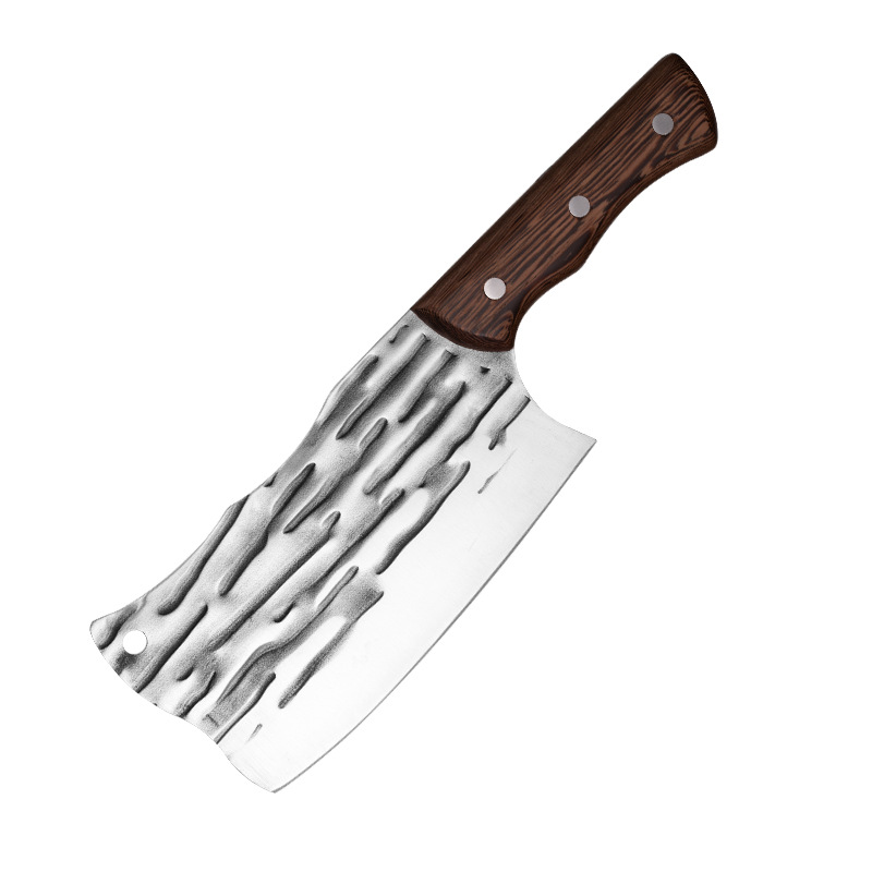 Cuchillo de cocina forjado hecho a mano directo de fábrica cuchillo de carne afilado para el hogar cuchillo de cocina de corte de doble propósito cuchillo de chef especial