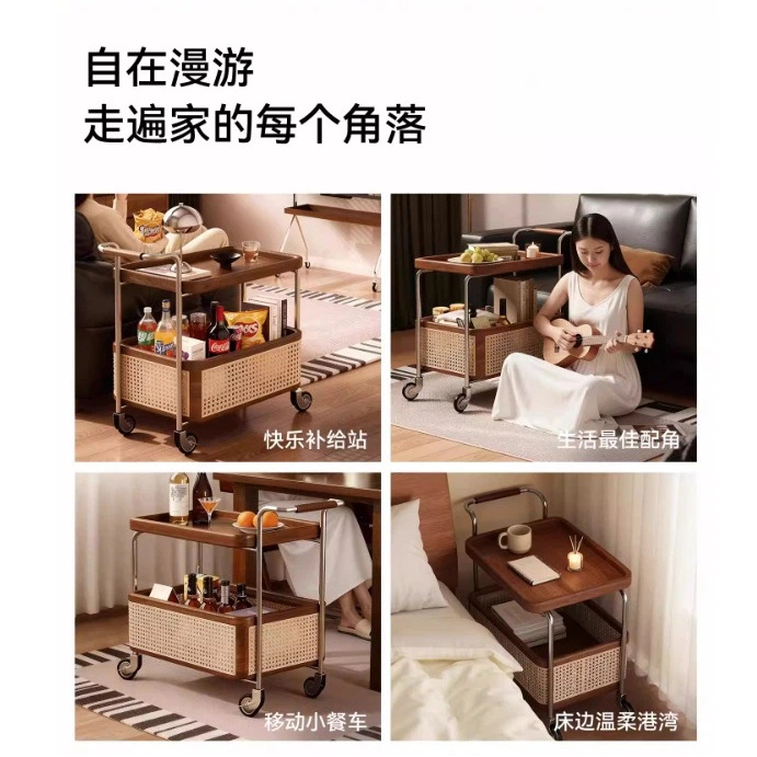 Carrito de comedor comercial con carro móvil con rueda universal para hotel especial carro de bebidas carro de restaurante