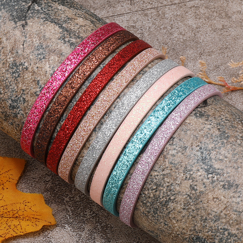 Wholesale Jewelry Bohemian Solid Color Pu Leather Rope Sequins Handmade Bracelets display picture 2