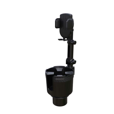 Manufacturer Direct Delivery 2-in-1 Car Phone and Cup Holder, Adjustable Car Phone and Drink Holder, Large Insulated Cup Holder (Car cup holder/beverage holder) - black-car-mobile-phone-holder-drink-holderdouble-holder