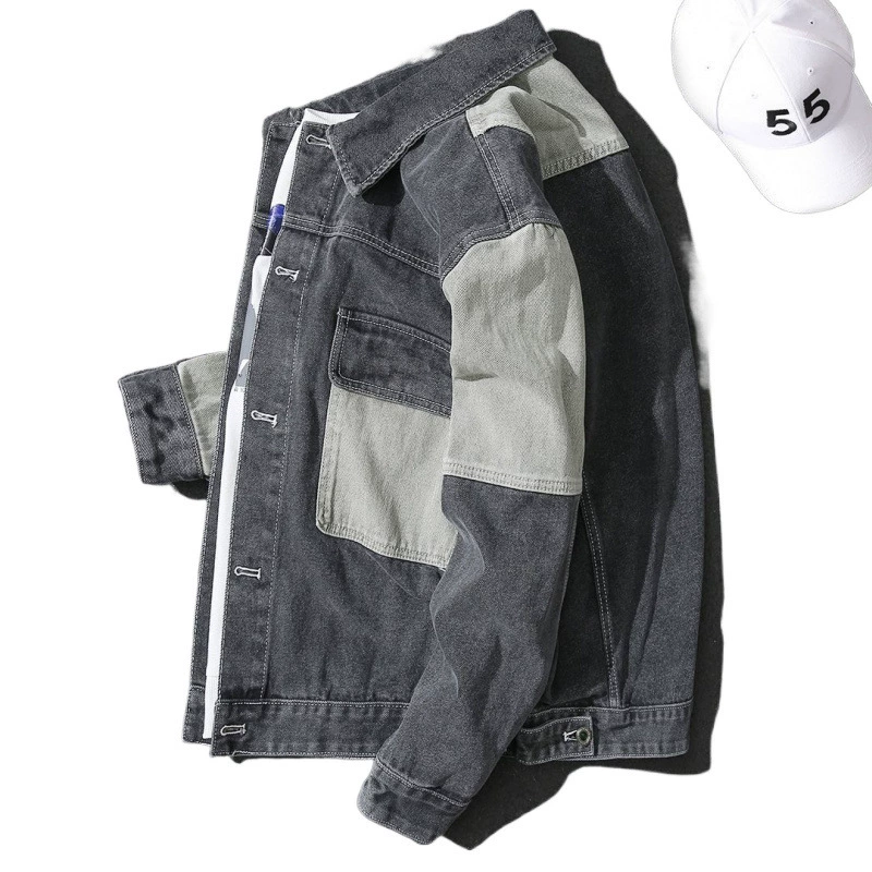 Denim men's autumn thin jacket, slim fit