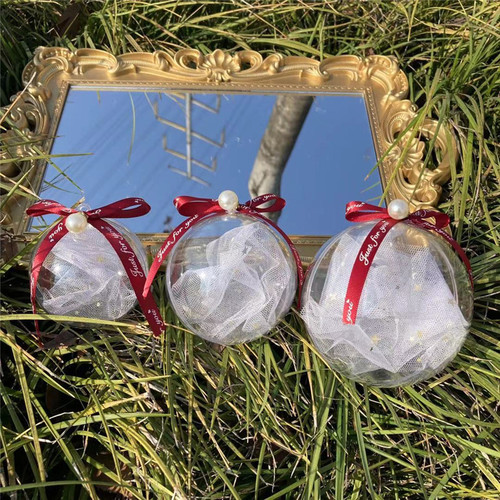 Plastic ball wedding candy box transparent round ball wedding candy box wedding return gift candy box transparent companion gift box ins style