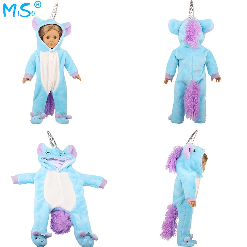 Mi Su nueva ropa de Niña Americana de 18 pulgadas ropa de traje de unicornio vestido de ropa de muñeca caliente transfronteriza