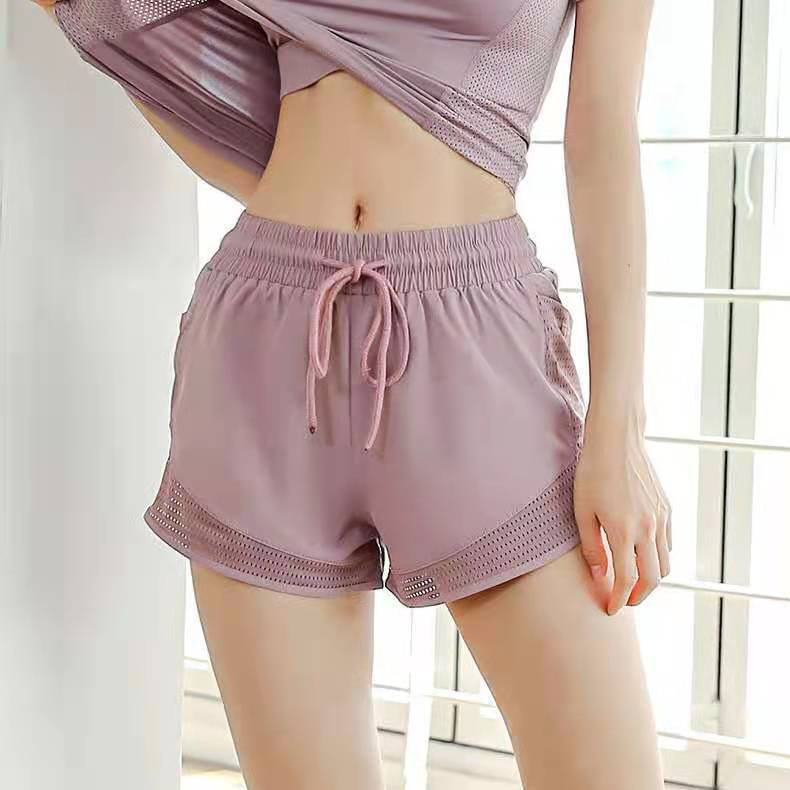 Summer Casual Yoga Shorts Women's Outdoor Running Mesh Quick-drying Fitness Suit Anti-running Fake Two-piece Sports Women's Pants Summer Casual Yoga Shorts Women's Outdoor Running Mesh Quick-drying Fitness Suit Anti-running Fake Two-piece Sports Women's Pants