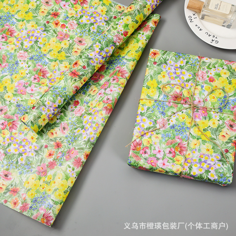 新しいレトロな砕花シドニー紙は22g綿紙プリントの薄い紙プレゼント包装紙ins梱包材を厚くした|undefined