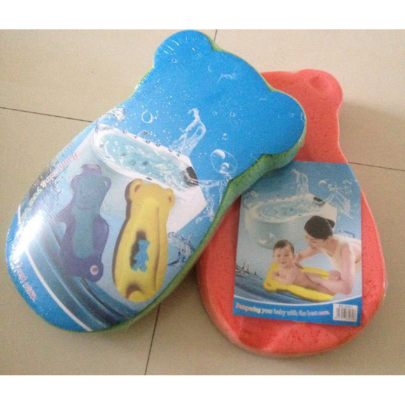 厂家直供儿童沐浴爬爬垫 供应儿童浴棉 婴儿沐浴海绵防滑垫