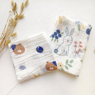 Newborn Baby Type a Gauze Wrap Delivery Room Wrap Single Swaddling Towel Baby Single Layer Bath Towel Nursing Sunshade Towel