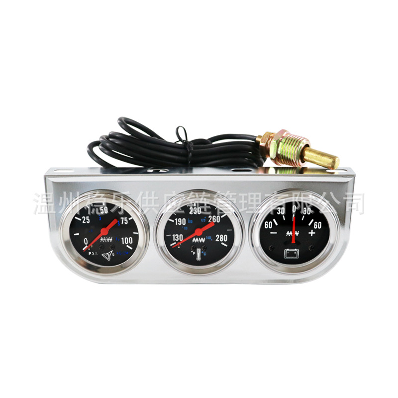 52mm Triple Meter Combination Universal Mechanical Hydraulic Oil Temperature and Current Three-In-One Combination Instrument Stable Instrument