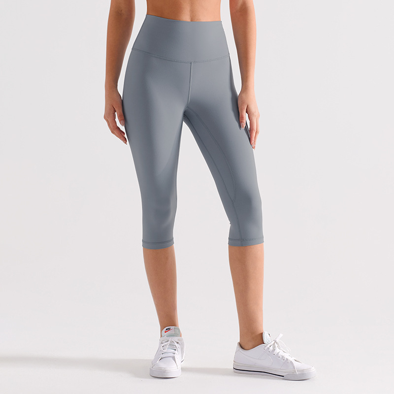 ルルヨガ クロップドパンツ レディース ハイウエスト ヒップアップ 伸縮性起毛 フィットネス サイクリングパンツ 吸湿速乾 スポーツタイツ|undefined