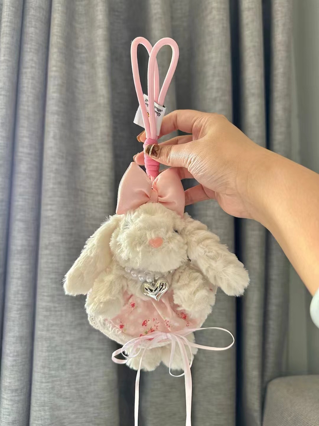 243g Weight Bag Charms Bag Accessories Type 1 Piece Quantity Holiday, Daily Occasion Plush Material Rabbit Pattern Cartoon Style, Cute Style 1 Piece Plush Rabbit Bag Charms 3