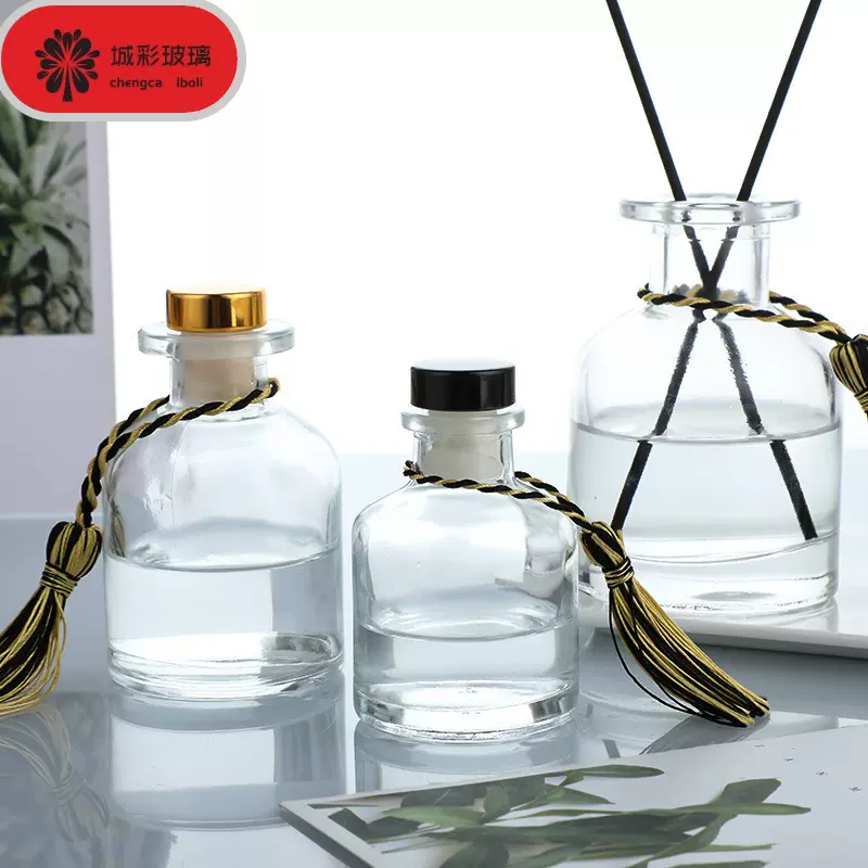 现货100ml无火香薰专用瓶空瓶DIY150ml透明香薰瓶，圆柱瓶透明瓶