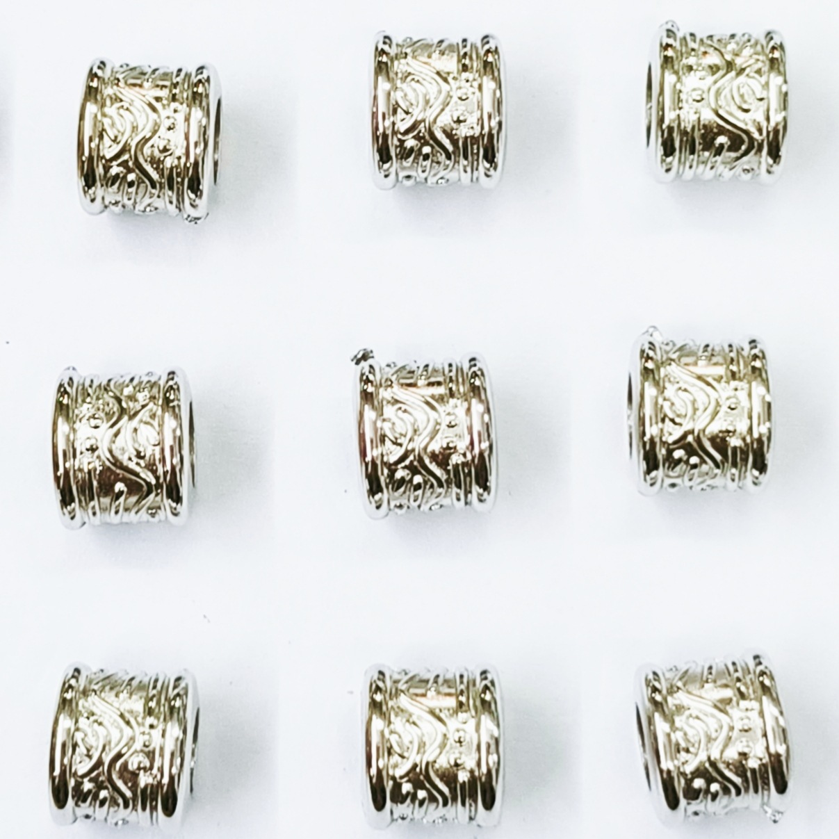 潘家多拉CCB大孔桶珠管珠隔珠手工DIY串珠手链配件白K kc uv珠750详情2