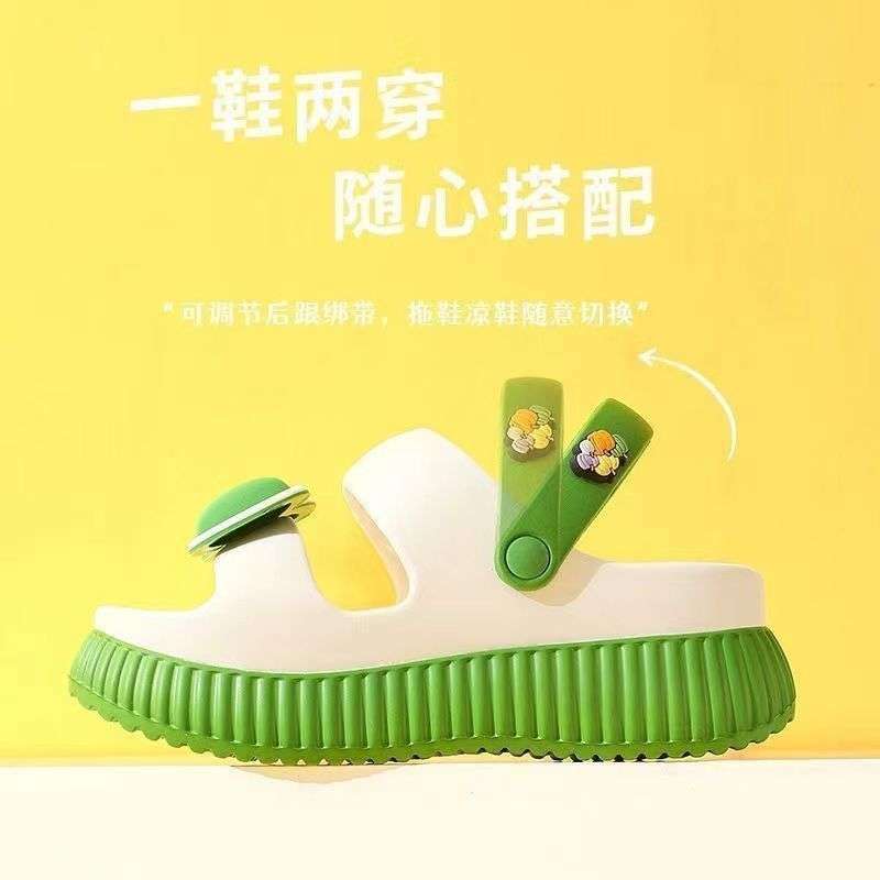 夏の女性用厚底サンダル、ファッショナブルで多用途、甘くて高さを高めるサンダル、外出用の滑り止めの非常に柔らかいハイヒールのビーチシューズ|undefined