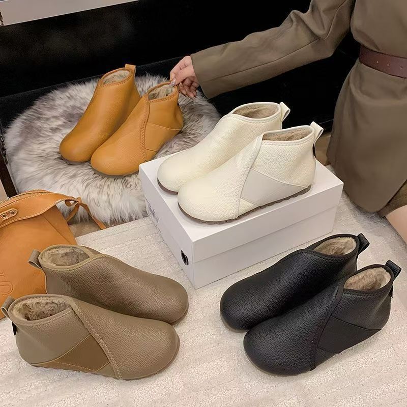 Zapatos de algodón para mujeres en invierno de 2025, zapatos de alta altura para mujeres, zapatos de madres mayores, zapatos cálidos para madres mayores
