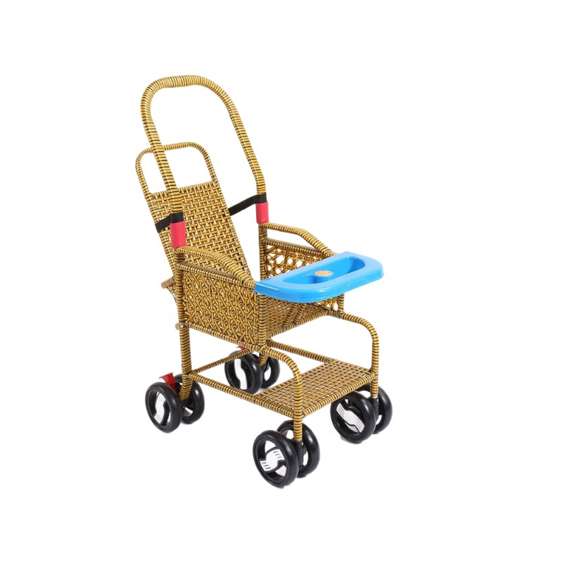 Carriola de Bebé Reclinable de Tubo Galvanizado, Ligera con Doble Amortiguación para Uso Interior y Exterior image 6