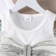 Children's sclothing Cross-border European and American Girls White Bow Shirt Black Cake Skirt suit