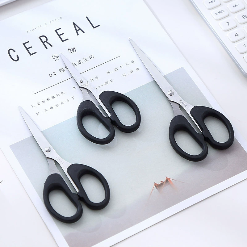 Офисные ножницы, детские ножницы для рукоделия, ножницы для вырезания бумаги для школьников, нож для вырезания бумаги, маленькие ножницы из нержавеющей стали черного цвета