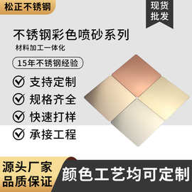 不锈钢彩色喷砂板201304雾面香槟金玫瑰金酒红黑钛灰钢装饰彩板