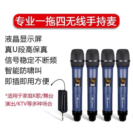U-segment wireless one-to-two microphone conference performance stage wireless handheld microphone family KTV outdoor performance