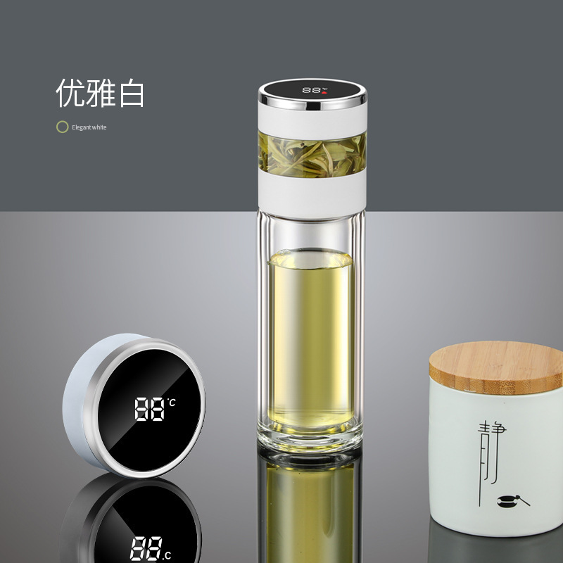[Wowカスタマイズ] 316スマート茶水分離魔法瓶カップステンレス鋼ウォーターカップビジネスギフトガラスカップ|undefined