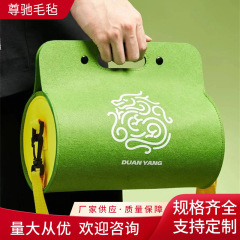 2024小红书同款毛毡圆筒背包高级感毛毡礼品袋 大容量毛毡斜挎包