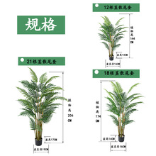 室内仿生凤尾 落地散尾葵树装饰绿植仿真装饰葵客厅跨境盆栽大型