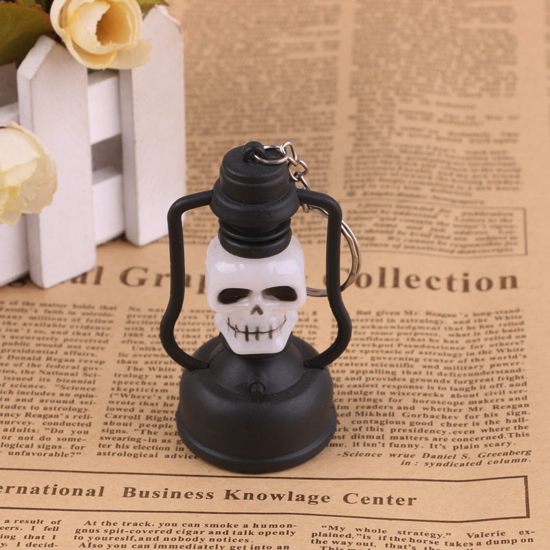 Halloween accesorios de disfraz lámpara de vela lámpara de calabaza fantasma día decoración de terror LED lámpara de vela electrónica colgar llavero