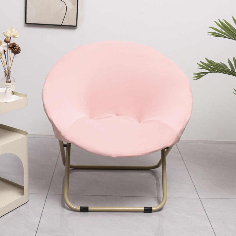 Solid color high elastic milk silk lazy chair cover moon chair cover dormitory chair cover office lunch break chair cover
