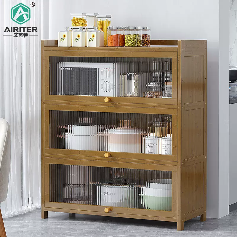 一件起批碗柜家用厨房置物架多功能橱柜带门碟锅具收纳柜子餐边柜