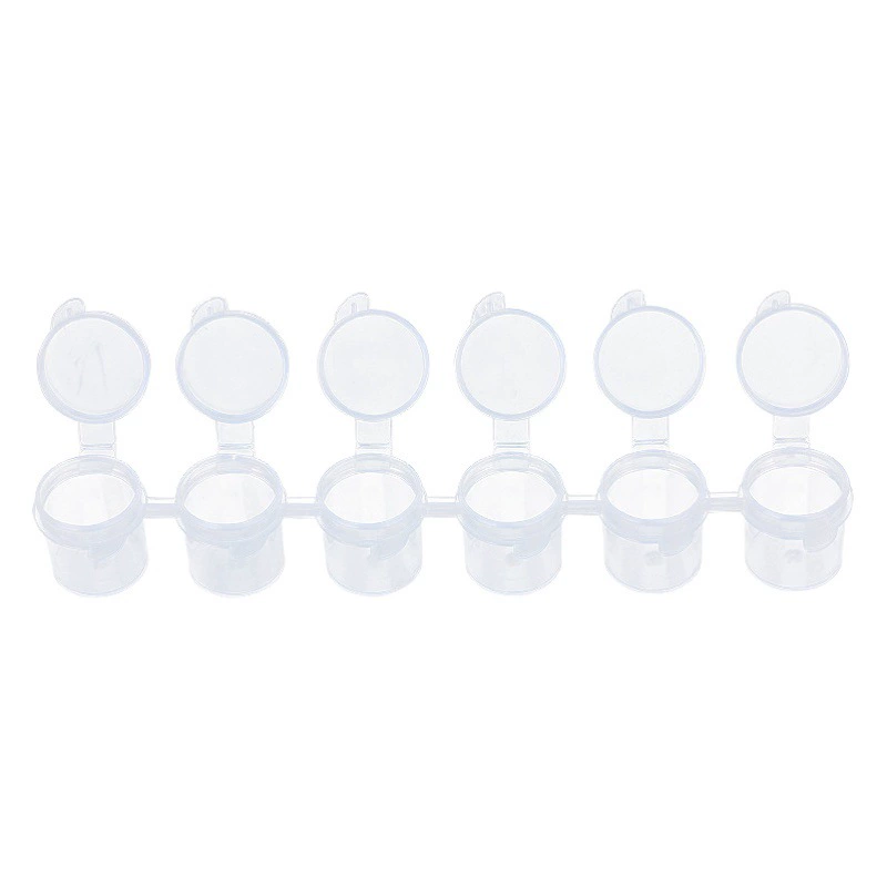 15 мл шесть частей пластиковая Персиковое сердце пустая коробка для материала с высокими ножками упаковочная коробка плоская крышка пигментная коробка гуашь акриловая краска пустая оболочка