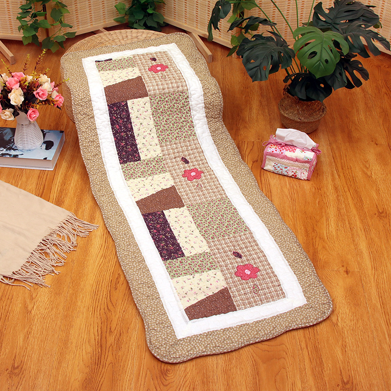 [Small Wholesale] Korean Cotton Bedside Mat, Floor Mat, Door Mat, Fabric Quilted Anti-Slip Patchwork Living Room Mat