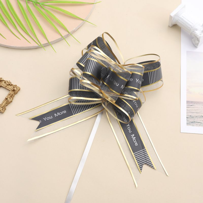 Comercio exterior transfronterizo 50 gran confesión hilo de nieve arco mano tirar flor Día de San Valentín regalo de Navidad boda coche tirar flor cinta