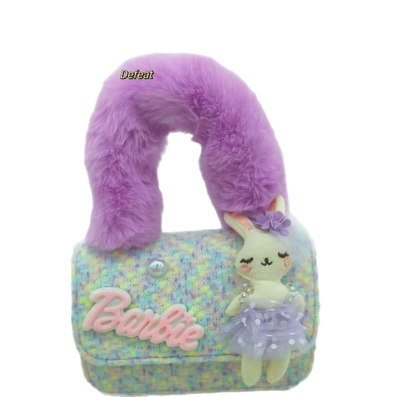 Bonita bolsa de peluche de conejo, bolsa de princesa, bolsa de hombro, bolsa de cinturón, bolsa de cambio, bolsa de accesorios, niña