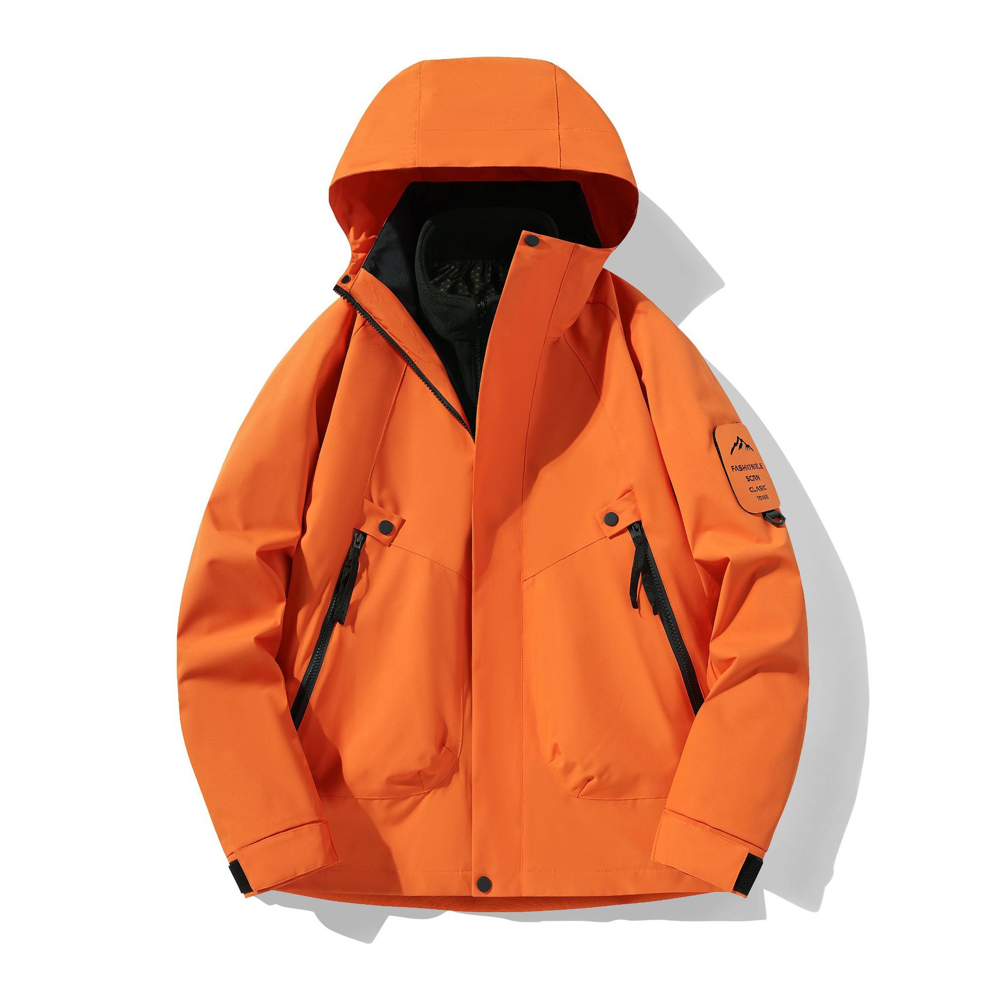 骆陀同款户外冲锋衣男款三合一秋冬季防水防风外套加厚保暖登山服