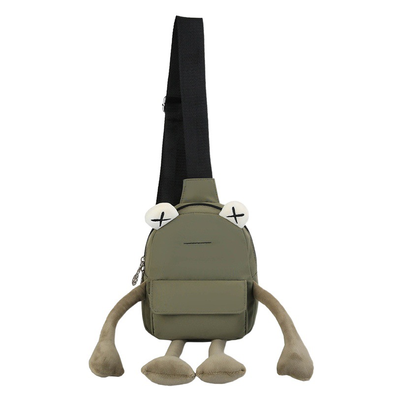 Fashionable Cartoon Mini Ins Cute Bag Korean Style Frog Couple Plush Doll Crossbody Backpack Shoulder Bag