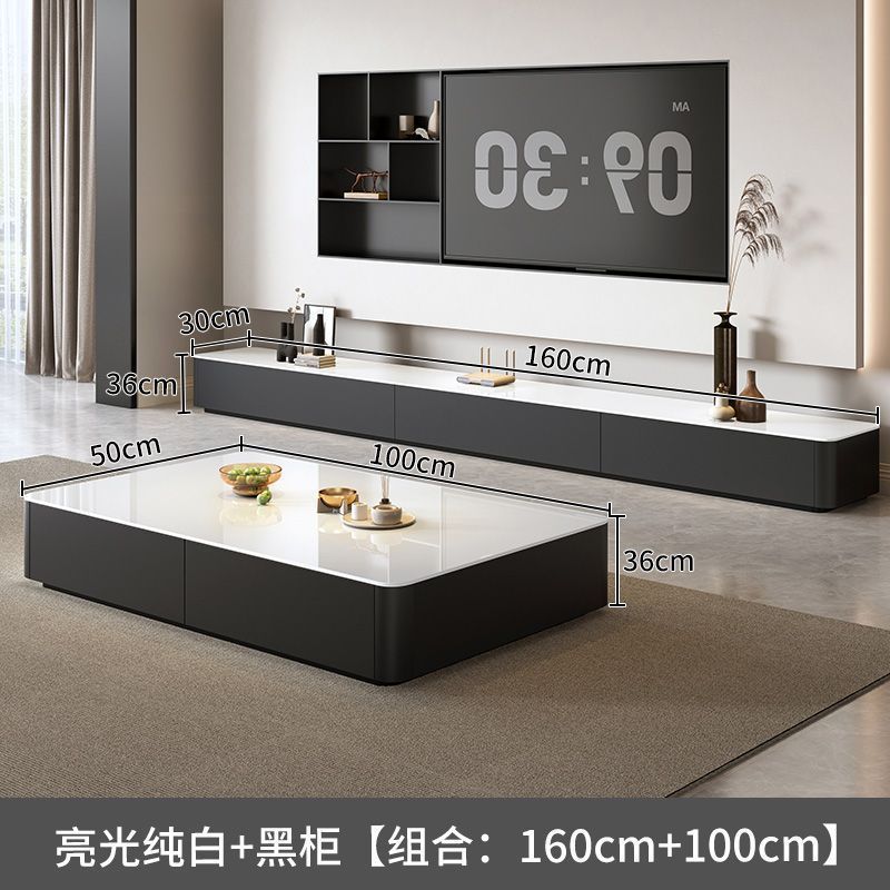フロアテレビキャビネットリビングルームホーム2024新しい小さなアパートライト高級ハイエンドコーヒーテーブルテレビキャビネットの組み合わせ|undefined