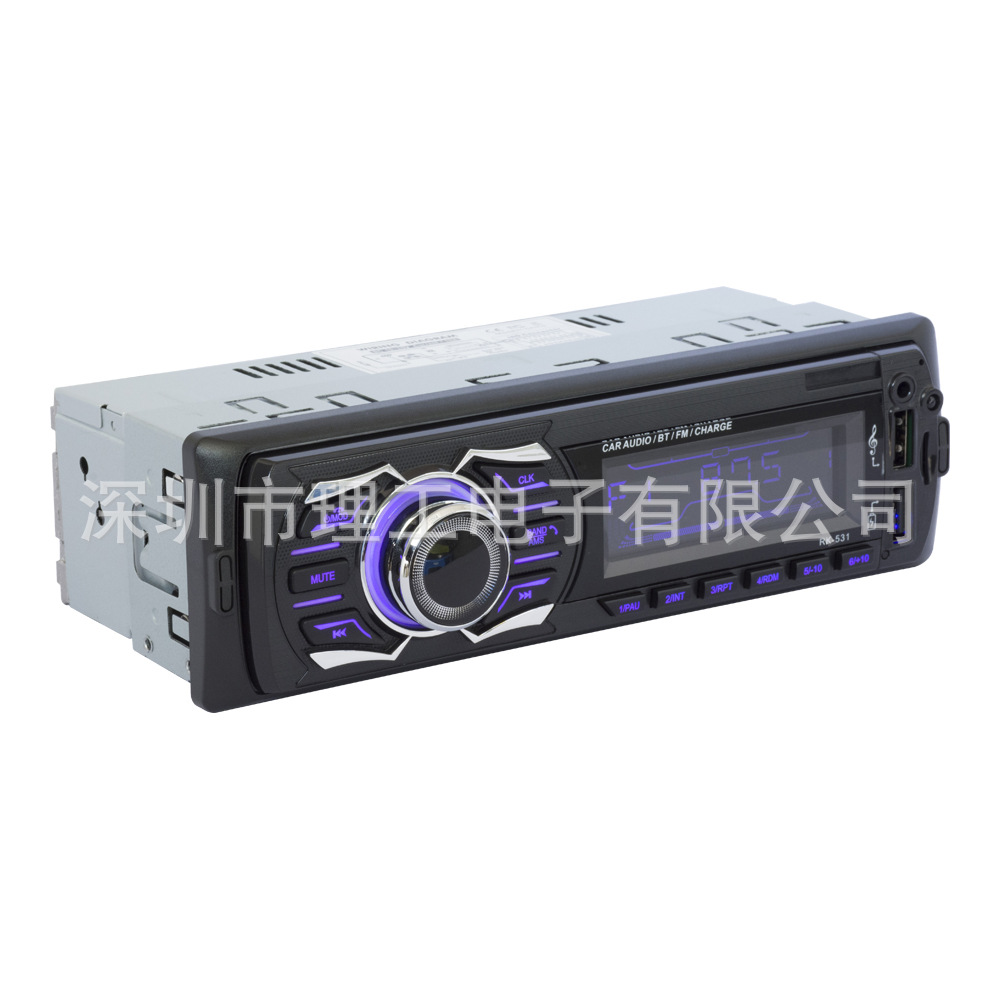 Dual USB coche MP3 reproductor de tarjetas Bluetooth enchufe de tarjetas USB universal un solo disco de tarjetas LCD de luces coloridas