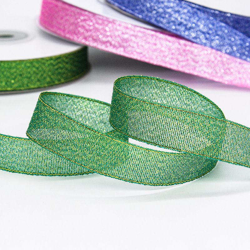 Cinta de cebolla colorida de 1.5 cm para decoración de pasteles navideños, cinta de embalaje para cajas de regalo, cinta colorida al por mayor del fabricante